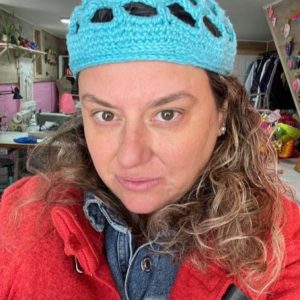 Casquette a Crochet Turquesa Algodón