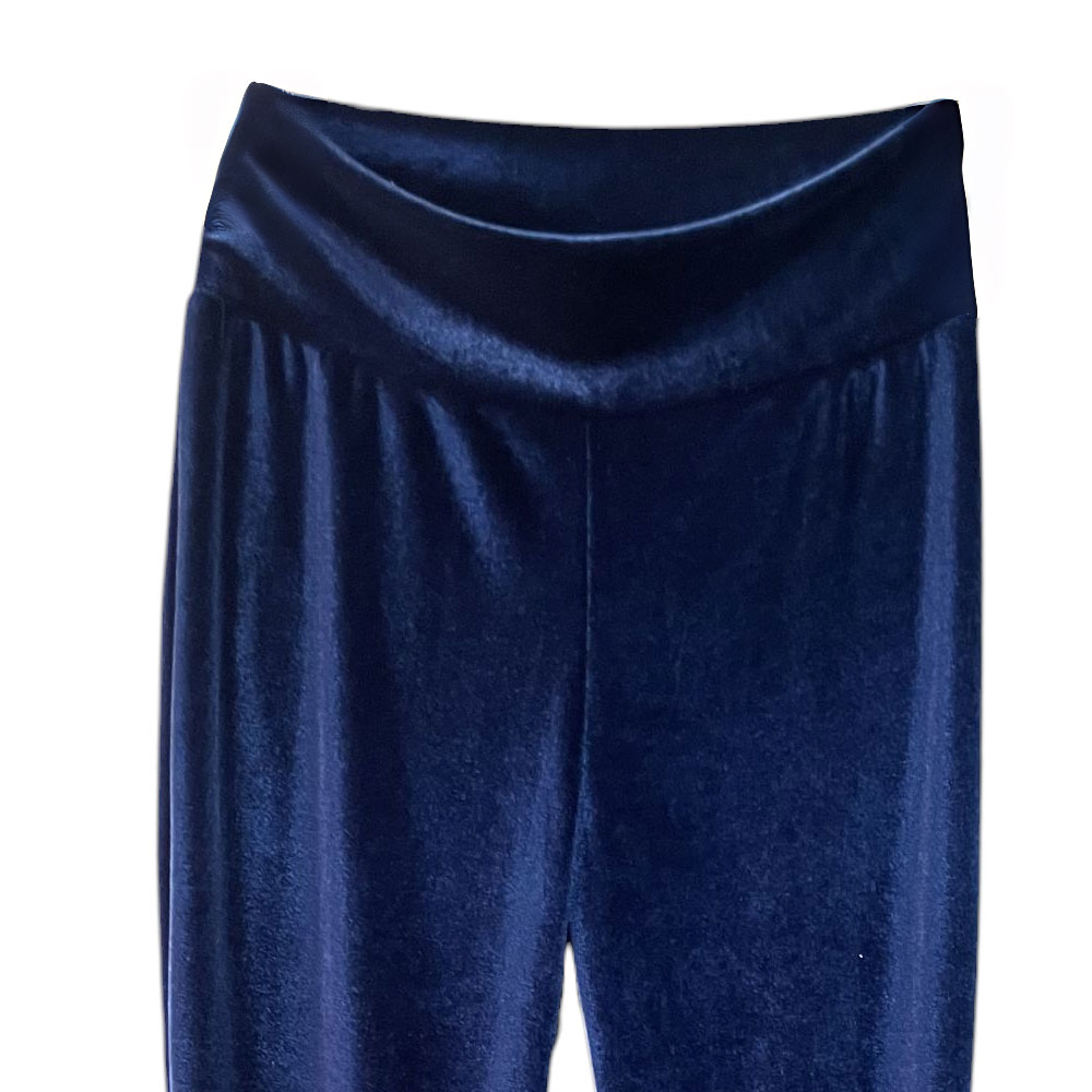 Pantalón Pata de Elefante en Terciopelo Azul - Imagen 7