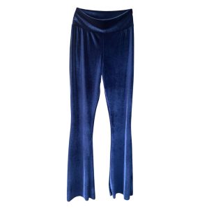 Pantalón Pata de Elefante en Terciopelo Azul