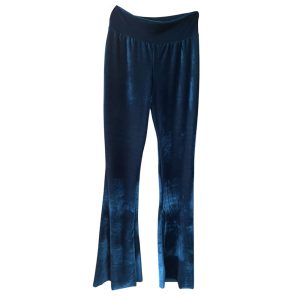 Pantalón Pata de Elefante en Terciopelo Verde Petróleo